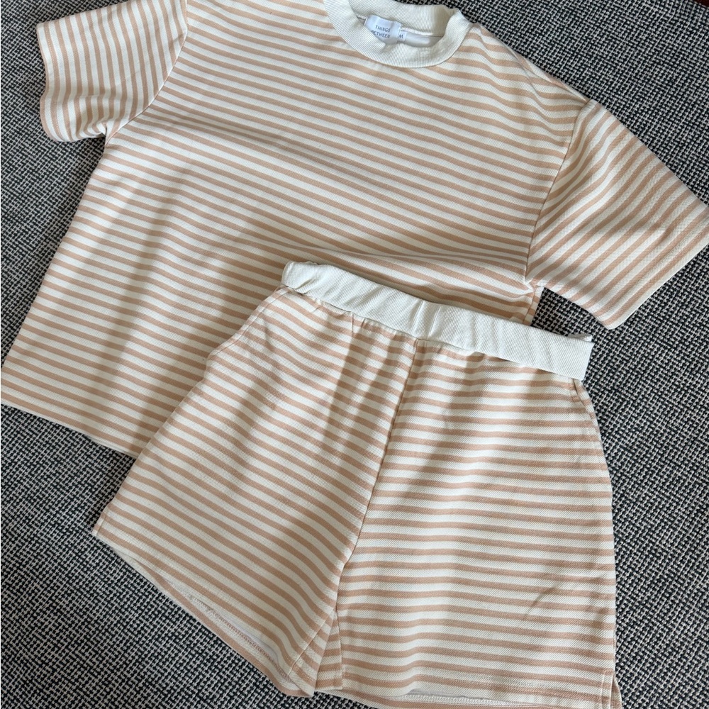 Striped Set - Cream & White